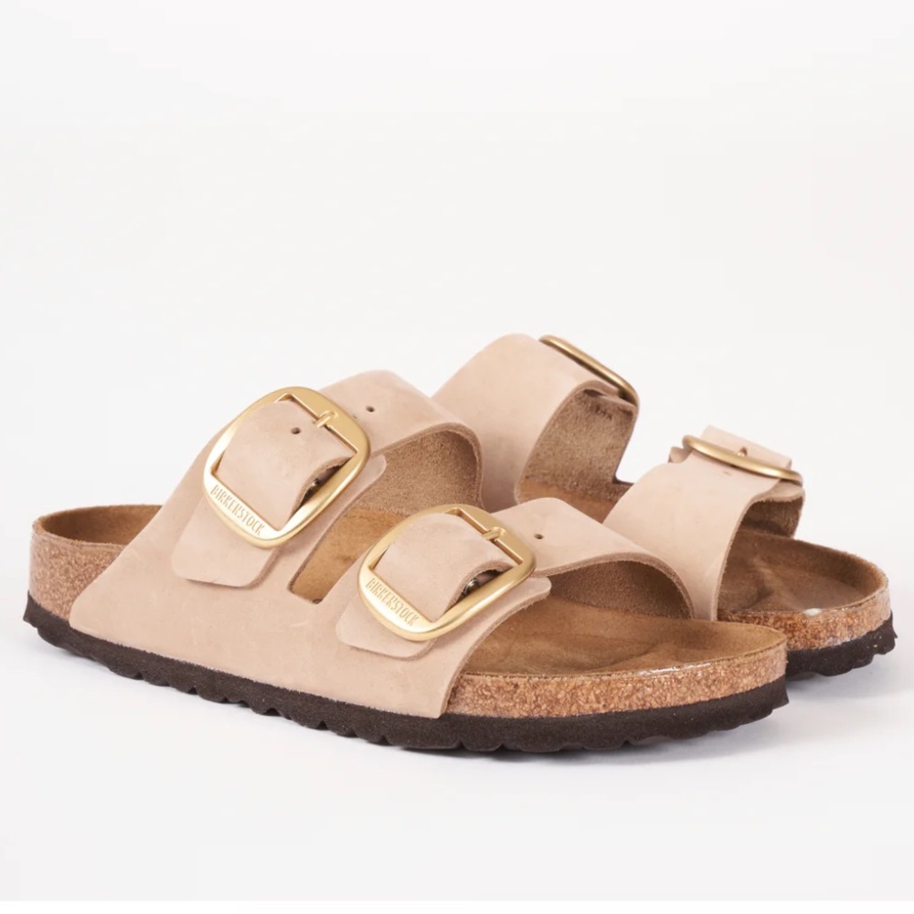 BIRKENSTOCK Arizona big buckle Sandcastle Nubuck 40 US 9-9.5 gently used - Picture 3 of 16